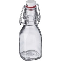 Bügelverschlussflasche eckig, 125ml