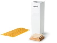 Continenta - Aufbewahrungs-Topf Spaghetti 10 x 10 x 34 cm - Hellbraun und Weiss