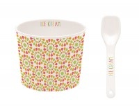 24x Ice Cream Porzellan Eisbecher in GB, ´´Blüten´´, Ø 8.5 cm
