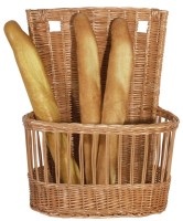 Brotkorb, Vollweide naturlackiert, 48x32x60cm