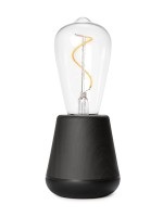 Humble - Tischlampe Holz-Optik, Schwarz