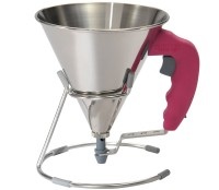 1x KWIK Saucen-u. Fondanttricher 0.8 lt. Ø 15cm, pinker Griff