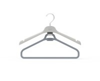 2er Set Orderly Kleiderbügel für Kleider H31cm L43cm PP ecru