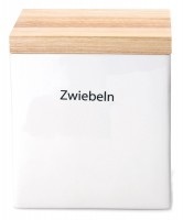 Continenta - Aufbewahrungs-Topf 14 x 12 cm - Hellbraun und Weiss