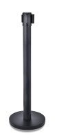 Absperrpfosten mit ausziehbarem Band schwarz L 90cm