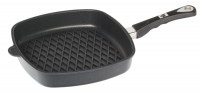 Grillpfanne eckig 28x28cm Induktion mit Rautenmuster