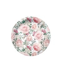 Pappteller 8x Rosen, 18x18cm