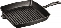 Grillpfanne quadratisch, Schwarz, 30x30 cm