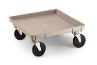 Transportwagen f.Spülkorb ohne Griff 540x540mm H226mm beige