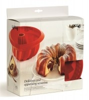 6x Backform Gugelhopf rot, 22x11.5 cm, Geschenkbox