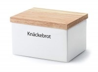 Vorratsdose mit Holzdeckel 17,5 x 13,5 x 11 cm