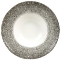Churchill - Suppenteller Raku - Weiss und Grau
