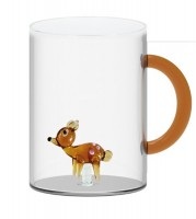 Becher m. Glas aus Borosilikatglas 420 ml Reh
