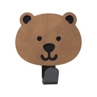 Wandhaken Bär Nupo Nature u. Steel Black 7.5x6cm