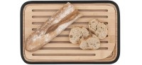 6x Pebbly Brotschneidebrett klein, schwarz, 28x18 cm