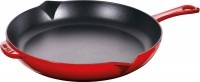 Bratpfanne mit Ausgießnase 26 cm, Kirsch-Rot, Gusseisen