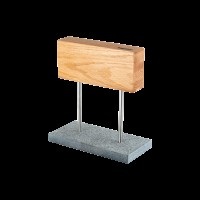 Magnetischer Messerblock Eiche auf Natursteinfuss