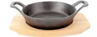 Playground Pfanne 2 Griffe D16cm Holzuntersetzer 23x16.5cm