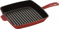 Grillpfanne quadratisch, Kirschrot, 26x26 cm