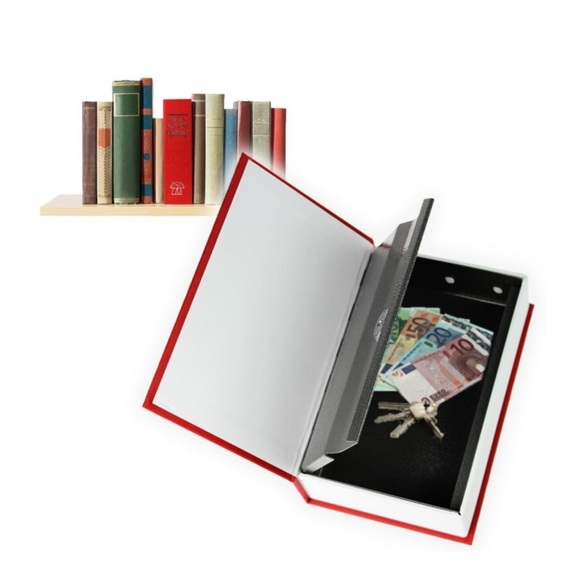 (17.5x11cm) Buch Tresor Attrappe Geheimversteck Geldkassette mit Schloss für Geld / Wertpapiere / Schmuck