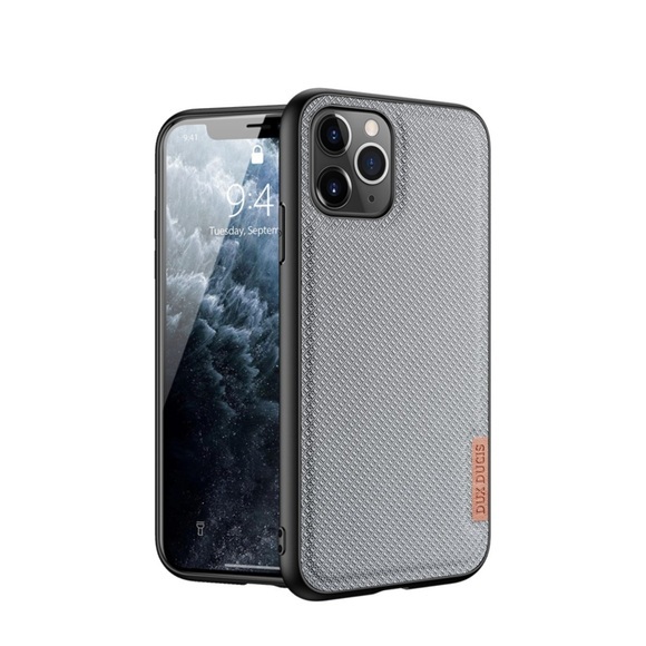 Dux Ducis - iPhone 11 Pro Hybrid Hülle TPU Bumper + Nylon Rückseite - Grau / Schwarz