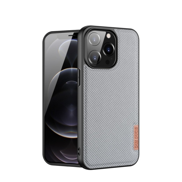 Dux Ducis - iPhone 13 Pro Hybrid Hülle TPU Bumper + Nylon Rückseite - Grau / Schwarz