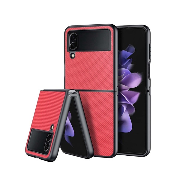 Dux Ducis - Samsung Galaxy Z Flip4 5G Hybrid Hülle TPU Bumper + Nylon Rückseite - Rot