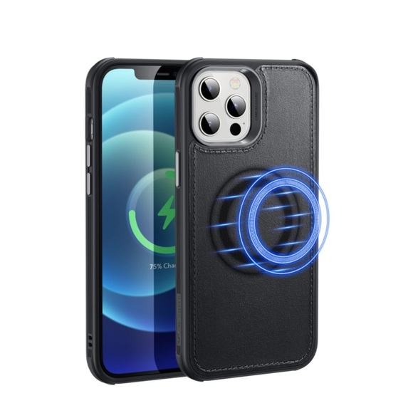ESR - iPhone 12 / iPhone 12 Pro MagSafe Echtleder Case Hülle - Schwarz