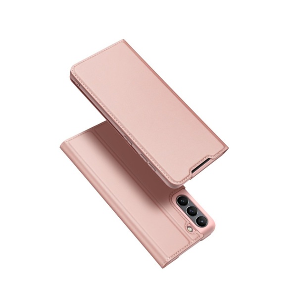Dux Ducis - Samsung Galaxy S21 FE 5G Flip Wallet Cover Leder Tasche - Roségold