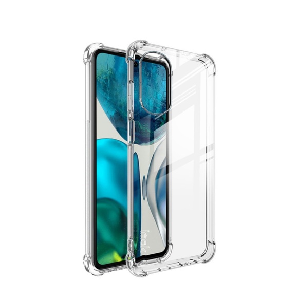 IMAK - Motorola Moto G82 / G52 Gummi Hülle Air Cushion Fallschutz + Display Folie - Transparent