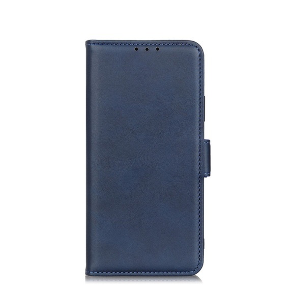 iPhone 13 Pro Max Vintage Leder Tasche Flip Cover Fashion Design - Dunkelblau