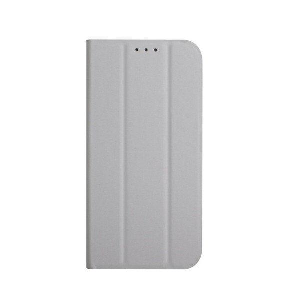 iPhone 13 Pro Leder Tasche Flip Wallet Cover - Grau