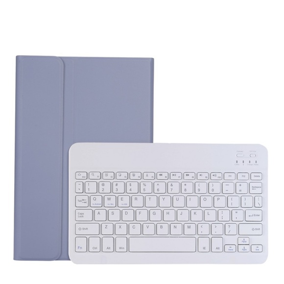 Samsung Galaxy Tab A8 10.5 (2021) Leder Tasche Magnet Bluetooth Tastatur Abnehmbar (QWERTY) - Lila