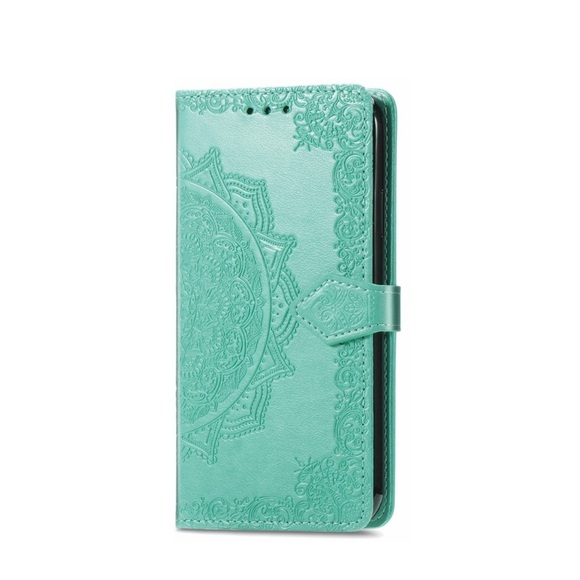 Xiaomi 12 Leder Tasche Flip Cover Mandala - Türkis