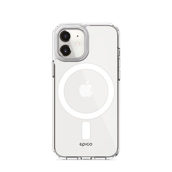 Epico - iPhone 12 Mini MagSafe Hybrid Hülle TPU Bumper + Acryl Rückseite Hero Magnetic (49910101000013) - Transparent