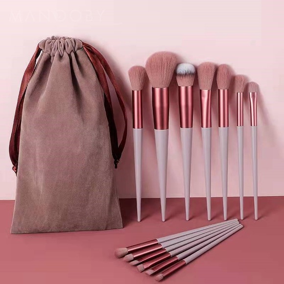 (13-tlg. Set) Beauty Make Up Puder Pinsel Set - Beige