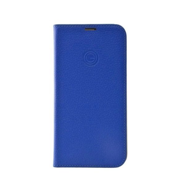 Mike Galeli - iPhone 13 Mini Echtleder Book Case Tasche Flip Cover Hand Made (MARCIP13MINI-M03) - Blau