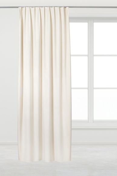 Casa Leon - (135x245cm) Harmony Fertigvorhang Home Velours Gardine (2998-112) - Eierschale