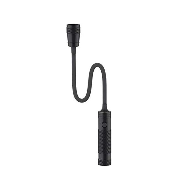Goobay - Zoom 230 LED Arbeitsleuchte mit biegsamen Schwanenhals und Magnet Halterung Spritzwassergeschützt IPX4 (58390) - Schwarz