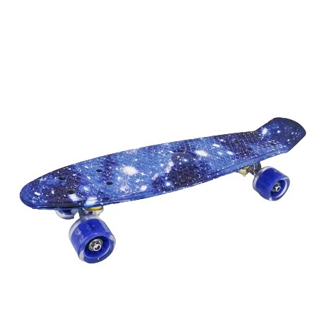 (56cm) Kinder Skateboard Outdoor Spielzeug Mini Galaxy Rollbrett - Dunkelblau