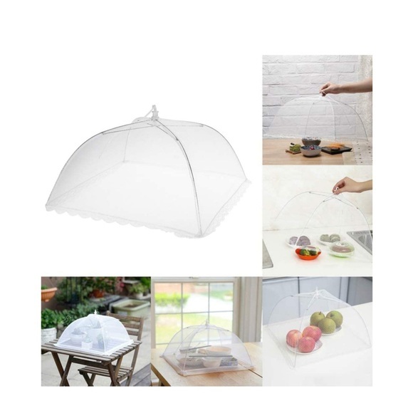 (3er Set) 43x43cm XXL Lebensmittel Insektenschutz Zelt Moskito Netz Abdeckung