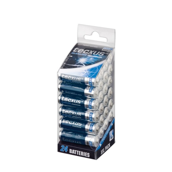 Tecxus - 24er Pack Batterie AA / LR6 Alkali-Manga 1.5V (Mignon)