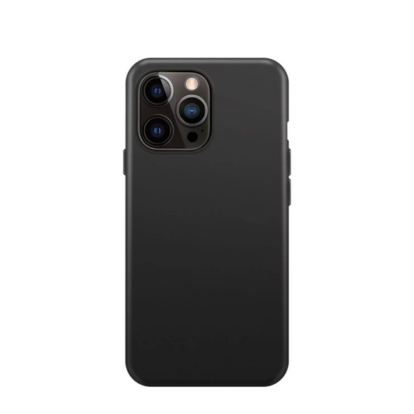 XQISIT - iPhone 14 Pro MagSafe Antibakterielle Silikon Case Hülle (50439) - Schwarz