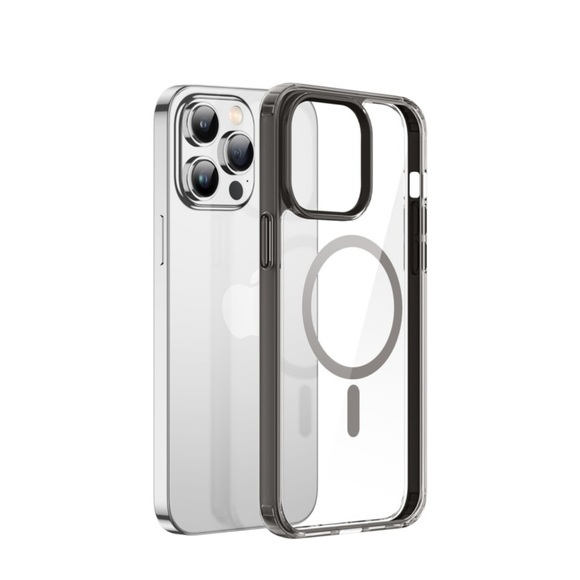 Dux Ducis - iPhone 14 Pro Max MagSafe Hybrid Hardcase Hülle TPU Bumper + Kunststoff Rückseite - Schwarz / Transparent