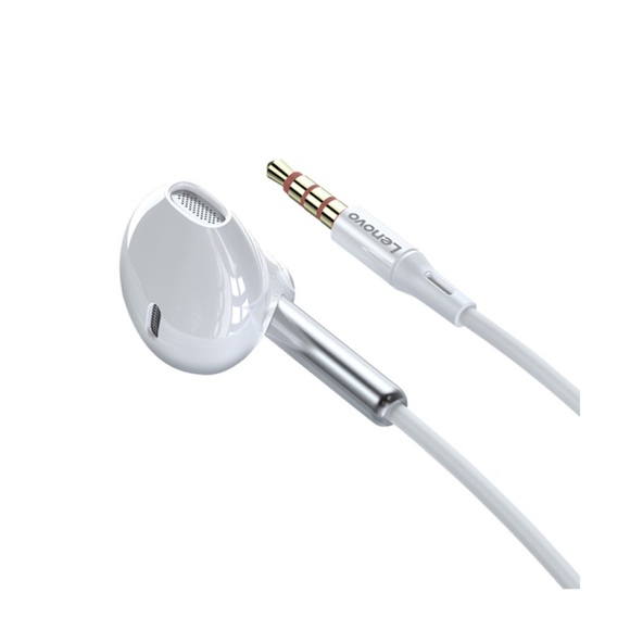Lenovo - In-Ear Kopfhörer 3.5 mm Klinken Anschluss mit Mikrofon - Weiss