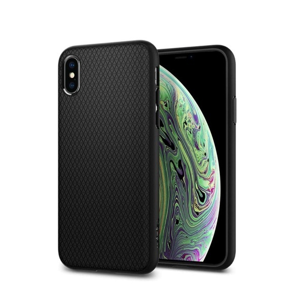Spigen - iPhone Xs / X Liquid Air Case Gummi Hülle (063CS25114) - Schwarz (Matt)