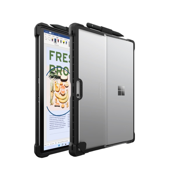 Otterbox Symmetry Studio Backcover Microsoft Surface Pro 8 Schwarz, Transparent Tablet Tasche, modellspezifisch