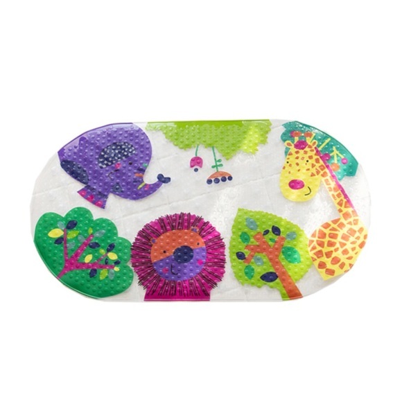 (71x38cm) Anti-Rutsch Kinder Badewannen Matte mit Saugnäpfe - Zoo