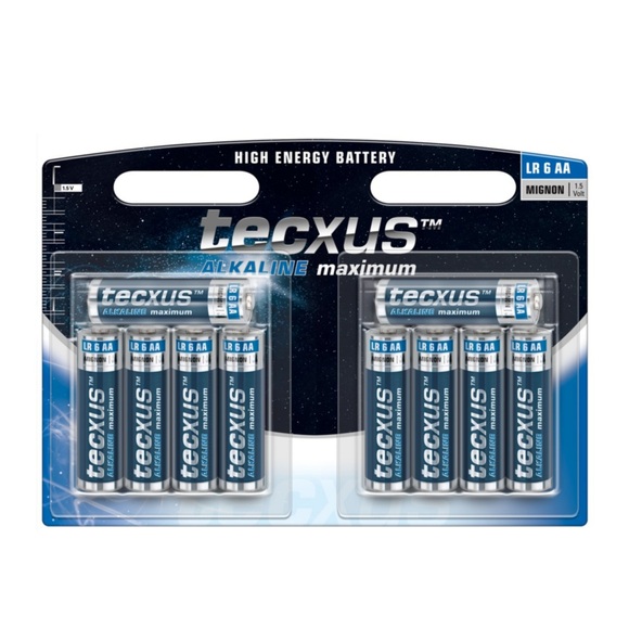 Tecxus - 10er Pack Batterie AA / LR6 Alkali-Manga 1.5V (Mignon)