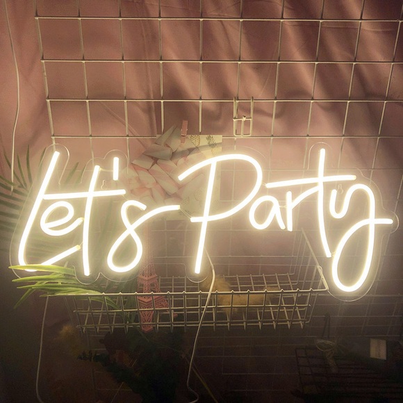 (59x25cm) Let's Party LED Deko Licht USB Party Hängelampe - Warmweiss